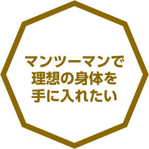 マンツーマンで理想の身体を手に入れたい